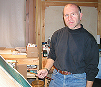 Antonio at his workshop